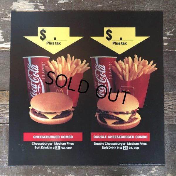 画像6: 1991 Vintage McDonalds Trance Light Sign CHEESEBURGER COMBO (T219) (6)