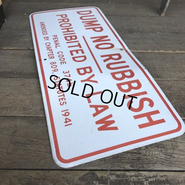 画像5: Vintage Road Sign DUMP NO RUBBISH (T226) (5)