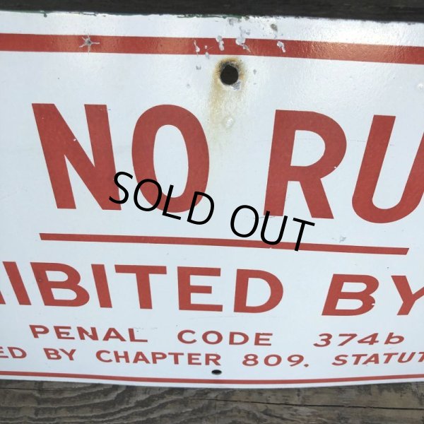 画像4: Vintage Road Sign DUMP NO RUBBISH (T226) (4)