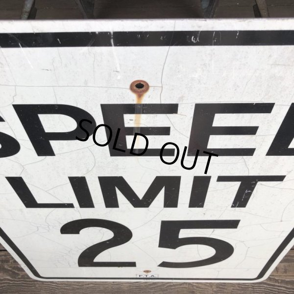 画像2: Vintage Road Sign SPEED LIMIT 25 (T230) (2)