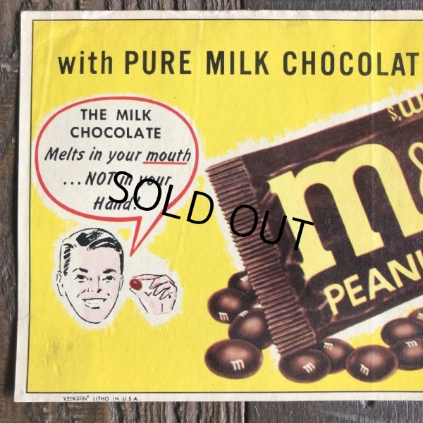 画像4: 1960s Vintage Advertising Store Decals Sign M&M's (T234) (4)