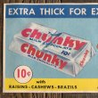 画像4: 1960s Vintage Advertising Store Decals Sign Chunky Chocolate Bar (T236) (4)