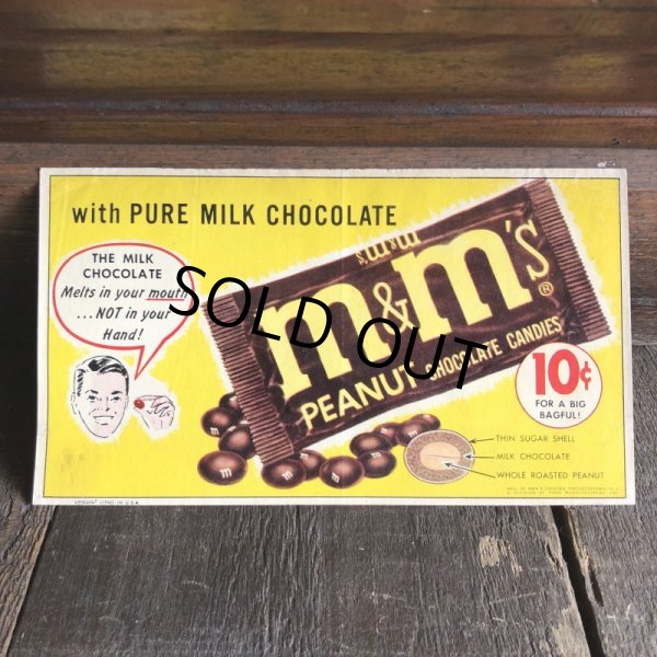 画像2: 1960s Vintage Advertising Store Decals Sign M&M's (T234) (2)