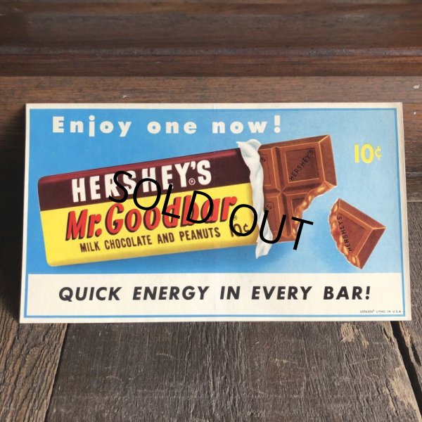 画像2: 1960s Vintage Advertising Store Decals Sign Hershey's Mr.Goodbar (T233) (2)