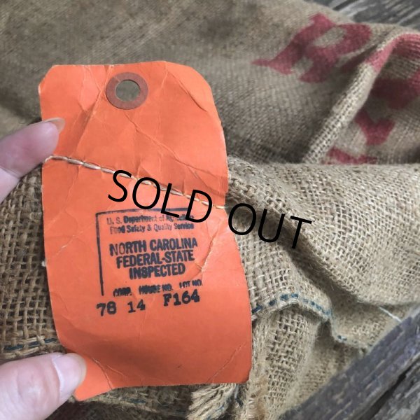 画像5: Vintage Planters Mr. Peanut Burlap Bag (T269) (5)