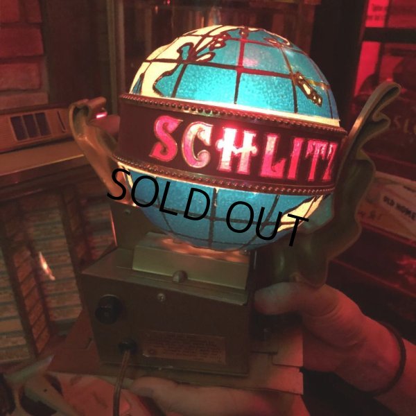 画像3: Vintage 70s Schlitz Beer Spinning Globe Motion Lighted Sign (T271) (3)
