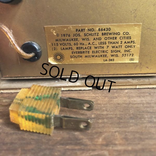 画像10: Vintage 70s Schlitz Beer Spinning Globe Motion Lighted Sign (T271) (10)