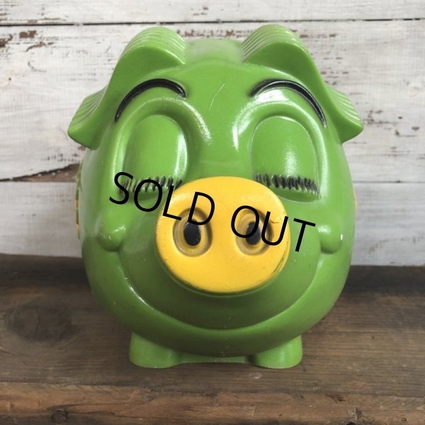 画像6: 70s Vintage Psychedelic Hippi Pig Piggy Bank BIG SIZE (T284) (6)