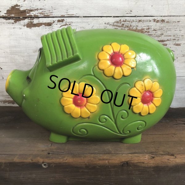 画像4: 70s Vintage Psychedelic Hippi Pig Piggy Bank BIG SIZE (T284) (4)