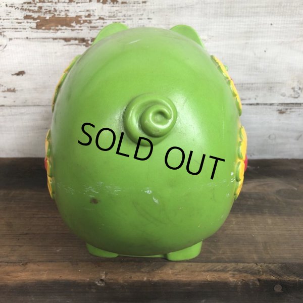 画像3: 70s Vintage Psychedelic Hippi Pig Piggy Bank BIG SIZE (T284) (3)