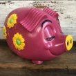 画像1: 70s Vintage Psychedelic Hippi Pig Piggy Bank BIG SIZE (T285) (1)