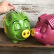 画像8: 70s Vintage Psychedelic Hippi Pig Piggy Bank BIG SIZE (T284) (8)