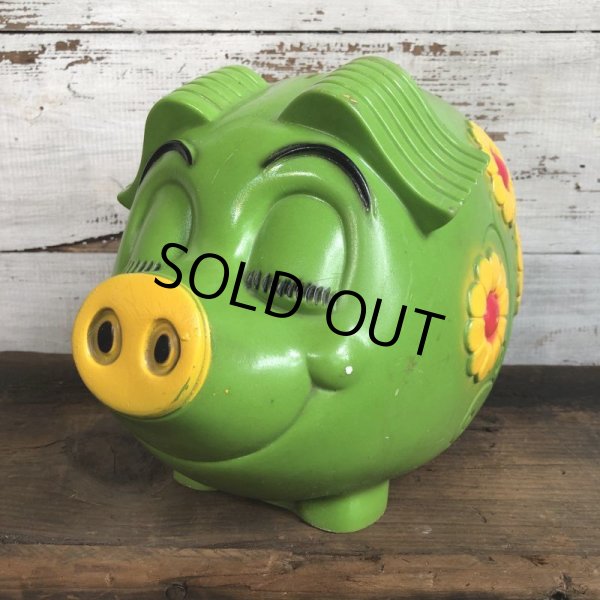 画像5: 70s Vintage Psychedelic Hippi Pig Piggy Bank BIG SIZE (T284) (5)