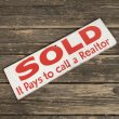 画像4: Vintage Sign SOLD It Pay to call a Realtor (T288) (4)