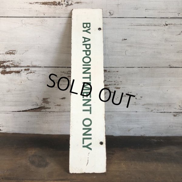 画像3: Vintage Sign BY APPOINTMENT ONLY (T290) (3)