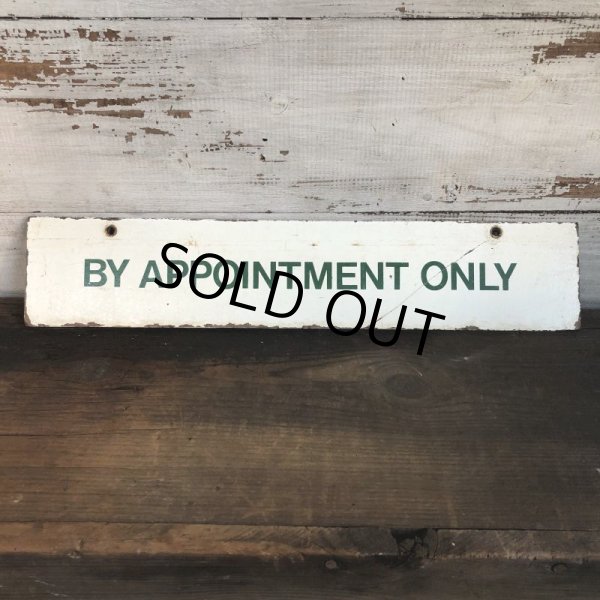 画像2: Vintage Sign BY APPOINTMENT ONLY (T290) (2)