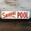 画像1: Vintage Sign SWIMING POOL (T286) (1)