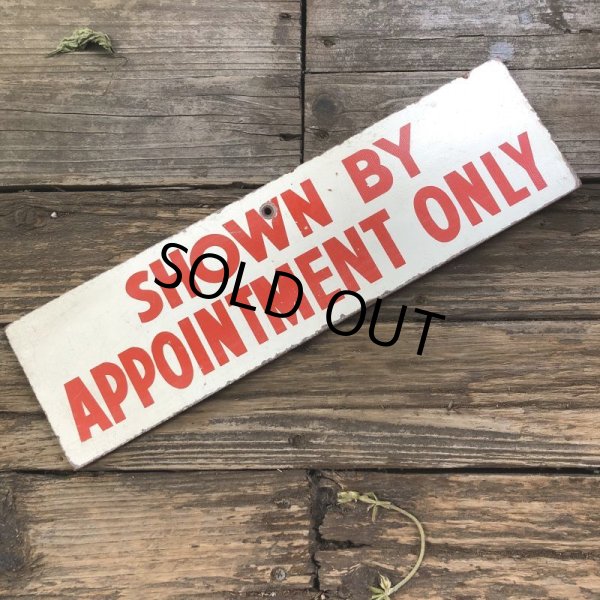 画像4: Vintage Sign SHOWN BY APPOINTMENT ONLY (T289) (4)