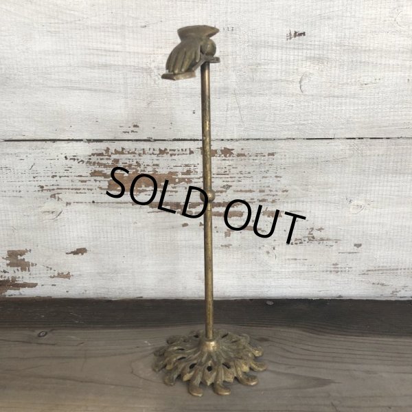 画像2: Vintage Brass Gloved Hand Clip Stand JAPAN (T294) (2)