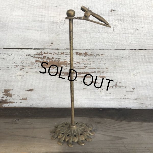 画像3: Vintage Brass Gloved Hand Clip Stand JAPAN (T294) (3)