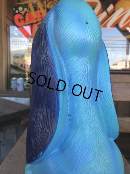 画像7: 70s Vintage NY Vinyl Plastic Dog Bank Basset hound Blue (T320)  (7)