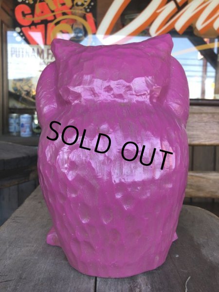 画像3: Vintage BDS Plastic Bank Psychedelic Hippie Owl Pink (T330)  (3)