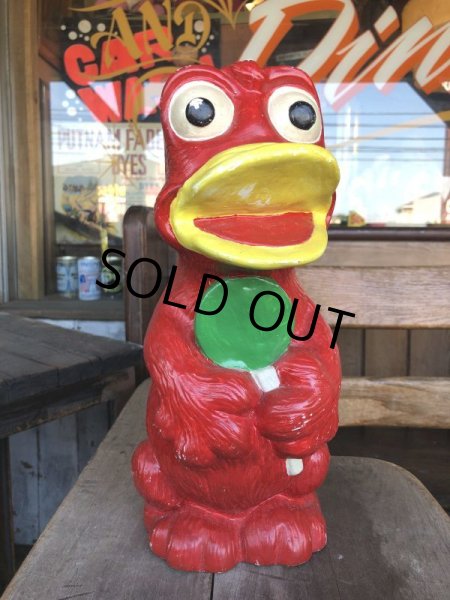画像2: Vintage Psychedelic Hippie Frog Piggy Bank Red (T324)  (2)