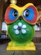 画像7: Vintage BDS Plastic Bank Psychedelic Hippie Owl Yellow (T331)  (7)