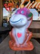 画像1: Vintage BDS Plastic Coin Bank Heart Monkey (T326)  (1)