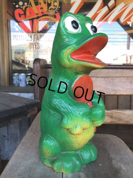 画像2: Vintage Psychedelic Hippie Frog Piggy Bank Green (T323)  (2)