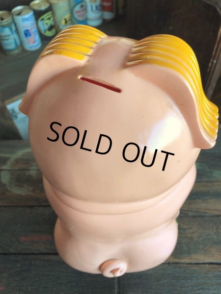 画像8: Vintage My toy Inc Plastic Coin Bank Lady Piggy (T337)  (8)
