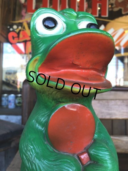 画像6: Vintage Psychedelic Hippie Frog Piggy Bank Green (T323)  (6)