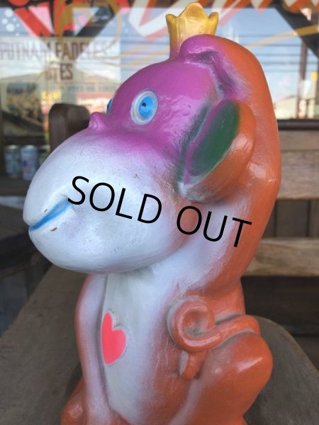 画像8: Vintage BDS Plastic Coin Bank Heart Monkey (T326)  (8)