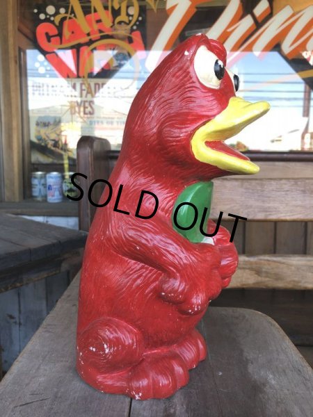 画像3: Vintage Psychedelic Hippie Frog Piggy Bank Red (T324)  (3)