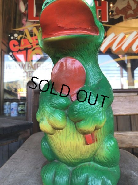 画像7: Vintage Psychedelic Hippie Frog Piggy Bank Green (T323)  (7)