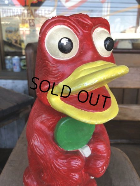 画像7: Vintage Psychedelic Hippie Frog Piggy Bank Red (T324)  (7)