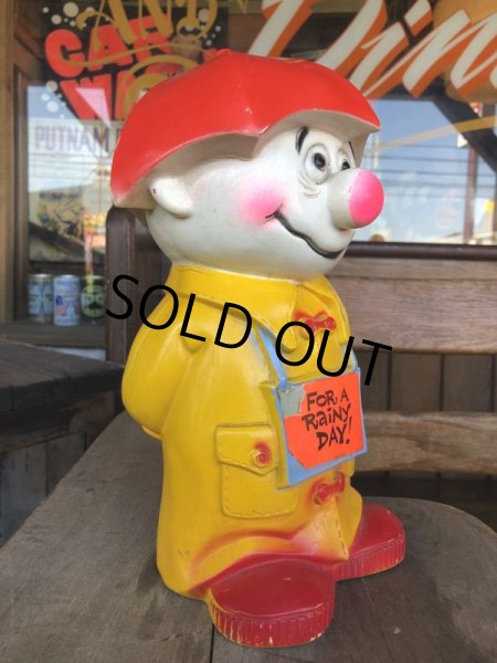 画像2: Vintage Play Pal Plastic Coin Bank For A Rainy Day (T328)  (2)