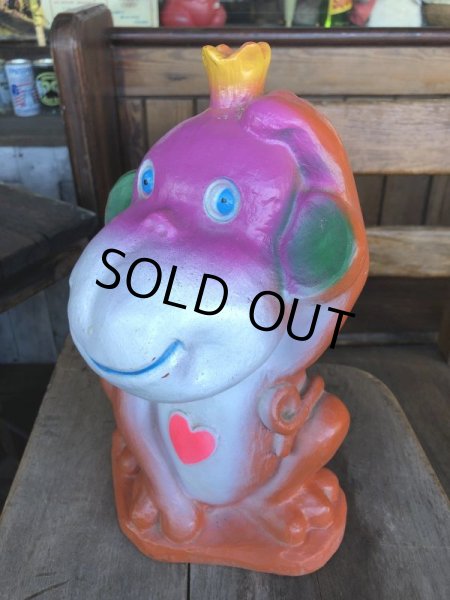 画像5: Vintage BDS Plastic Coin Bank Heart Monkey (T326)  (5)