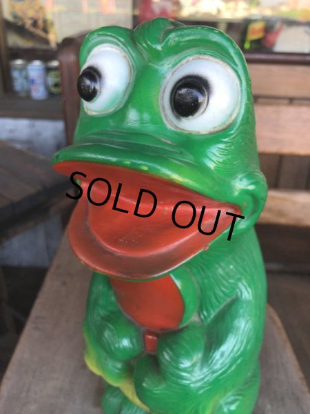 画像8: Vintage Psychedelic Hippie Frog Piggy Bank Green (T323)  (8)