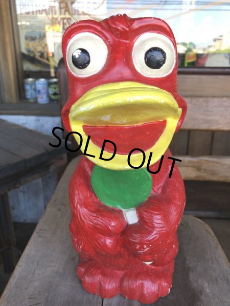画像6: Vintage Psychedelic Hippie Frog Piggy Bank Red (T324)  (6)