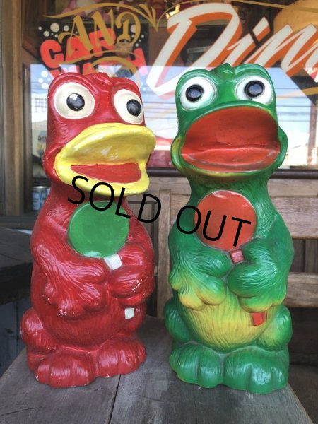 画像10: Vintage Psychedelic Hippie Frog Piggy Bank Red (T324)  (10)