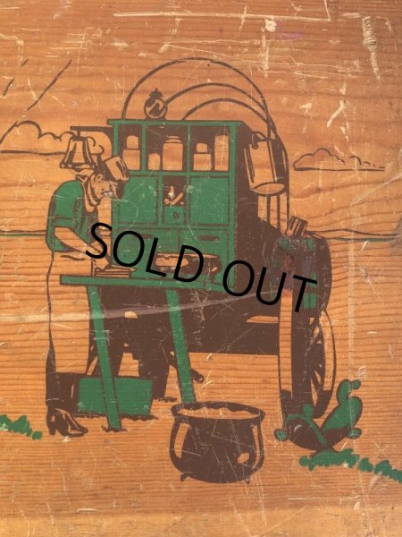 画像16: Vintage U.S.A Cowboy Wooden Chet Box (T369) 　 (16)