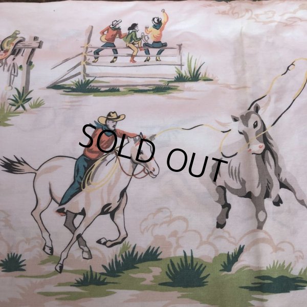 画像5: Vintage Fabric Western Queen Size (T368)   (5)