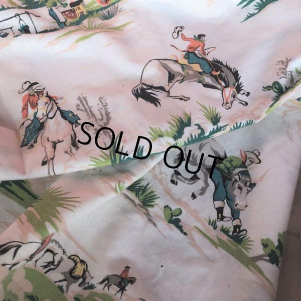 画像8: Vintage Fabric Western Queen Size (T368)   (8)