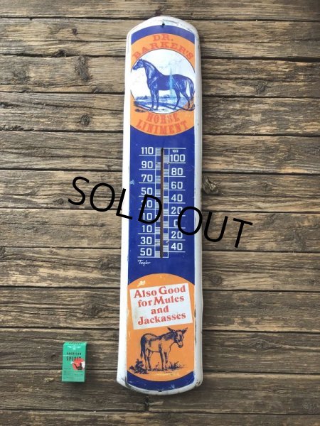画像7: Vintage DR. BARKER'S HORSE LINIMENT Thermometer (T367) 　 (7)