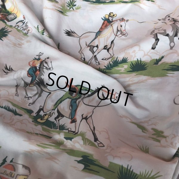 画像9: Vintage Fabric Western Queen Size (T368)   (9)