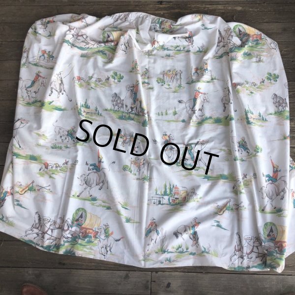 画像2: Vintage Fabric Western Queen Size (T368)   (2)