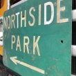 画像4: Vintage Road Sign NORTH SIDE PARK ← (T371) (4)