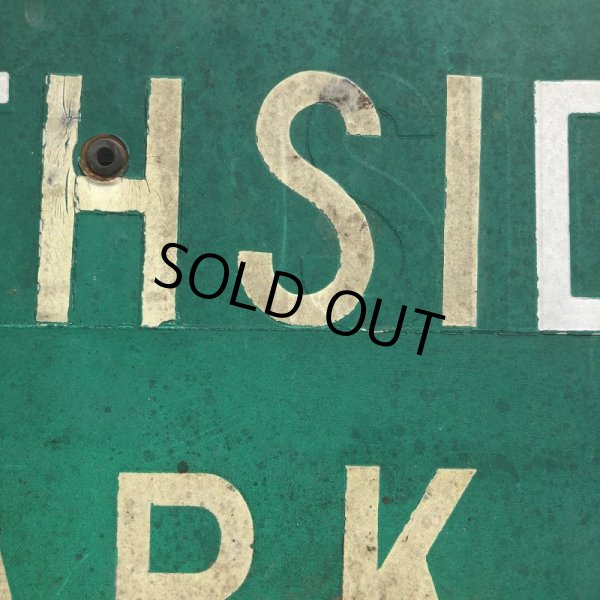 画像5: Vintage Road Sign NORTH SIDE PARK ← (T371) (5)