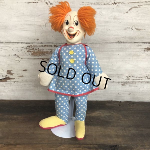 画像2: 60s Vintage Knickerbocker BOZO the Clown Doll (T375) (2)